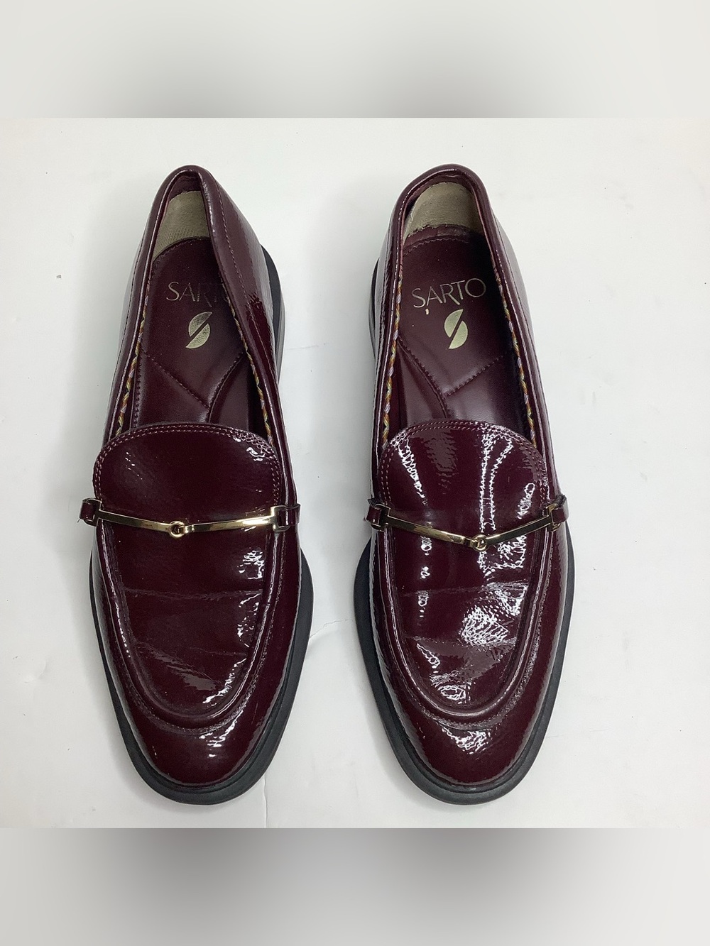 Women’s Sarto Burgundy Patent Leather Loafers